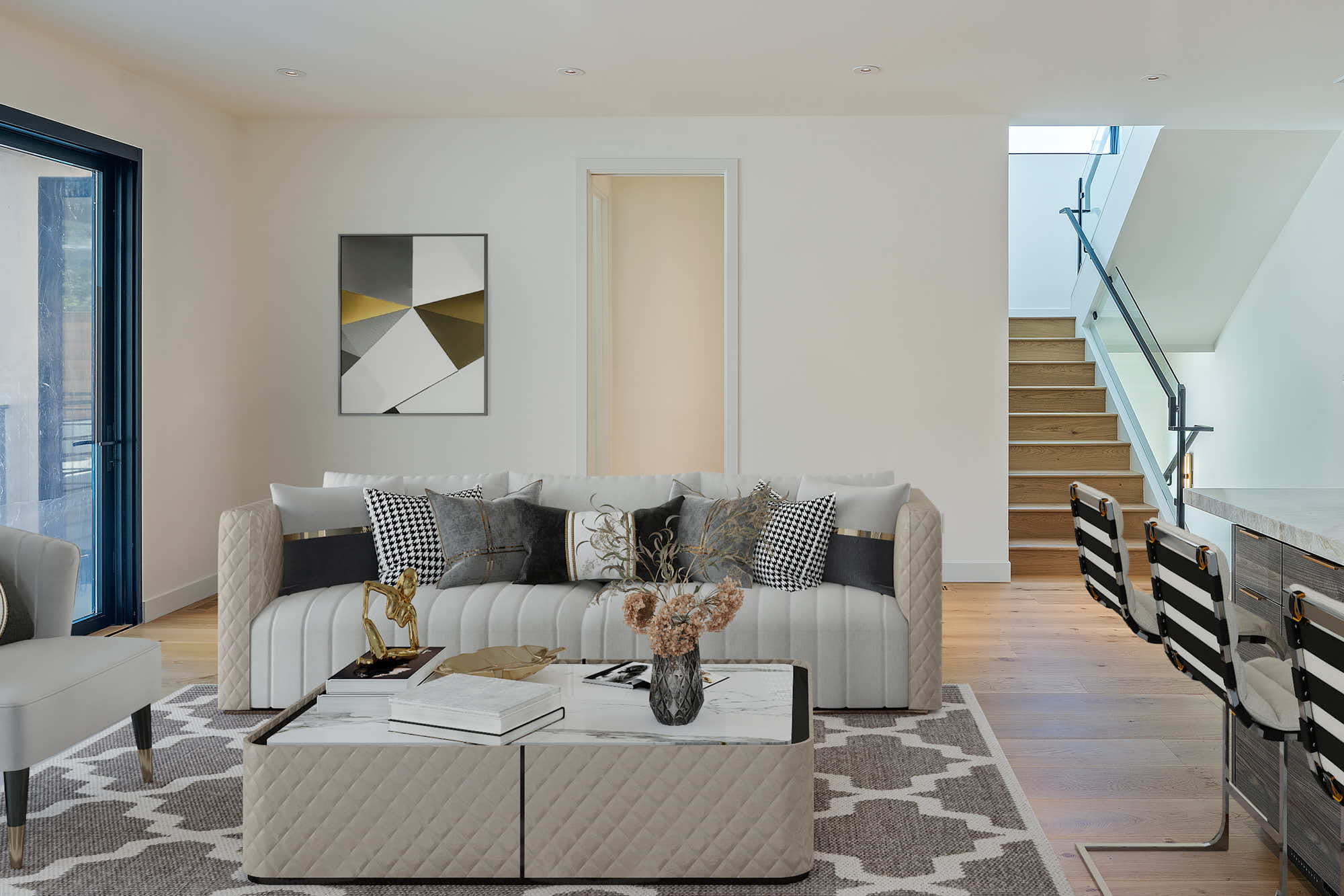 Family Room Virtual Staging